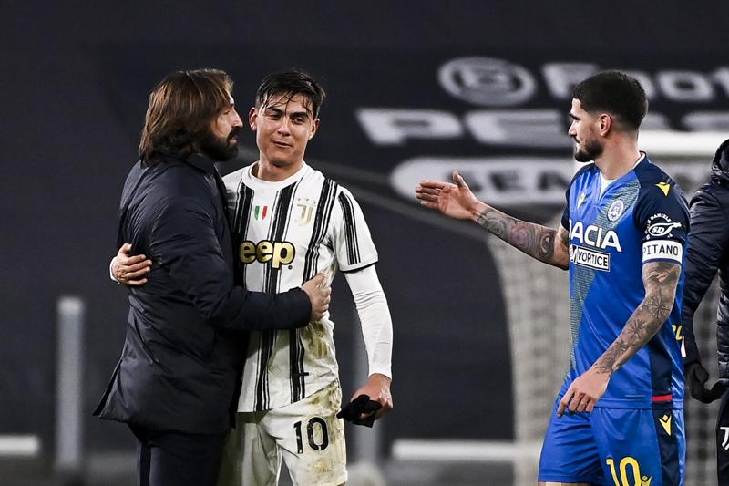 Andrea Pirlo - Paulo Dybala (Lapresse) Andrea Pirlo - Paulo Dybala (Lapresse)