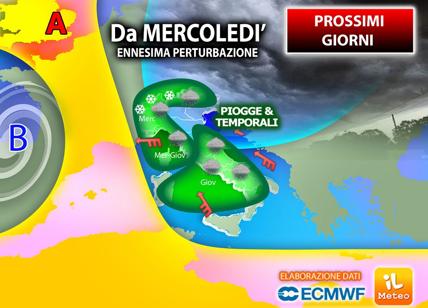 Meteo, ancora maltempo sull'Italia: in arrivo piogge, freddo e temporali