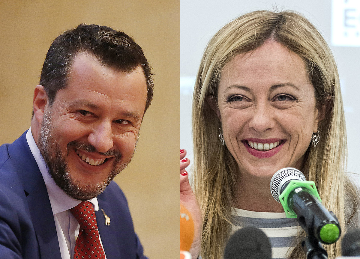 Matteo Salvini Giorgia Meloni Lapresse Matteo Salvini Giorgia Meloni Lapresse