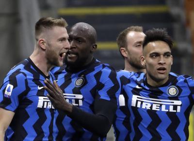 Skriniar Lukaku Lautaro Martinez Inter