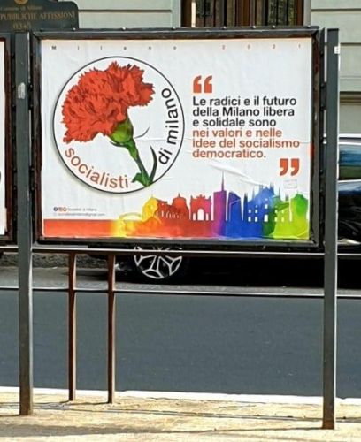 Comunali, Socialisti ripartono dai manifesti: affissioni con garofano in città