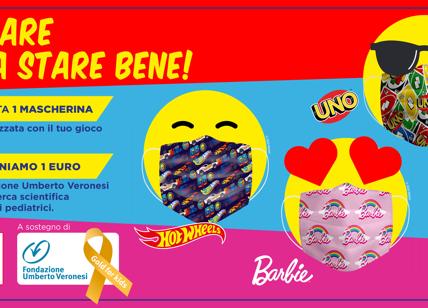 Gold For Kids: mascherine di Barbie, Hot Wheels e UNO per Fondazione Veronesi