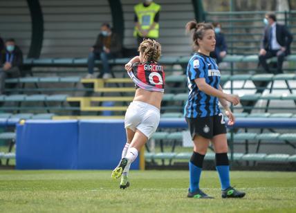 Milan, Valeria Giacinti, 4 gol all'Inter nel segno di Altafini. FOTO ESULTANZA