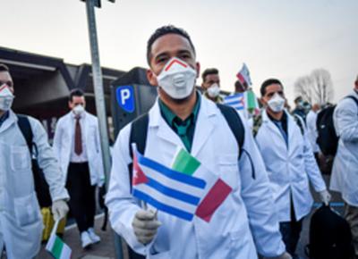 Arrivo della delegazione di medici cubani