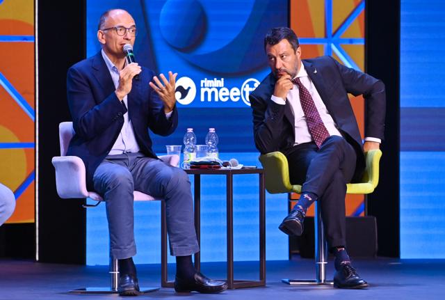 Enrico Letta e Matteo Salvini Enrico Letta e Matteo Salvini
