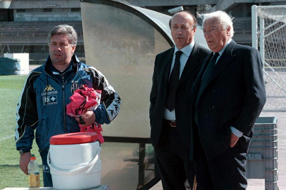 Agnelli con Ancelotti e Moggi Agnelli con Ancelotti e Moggi