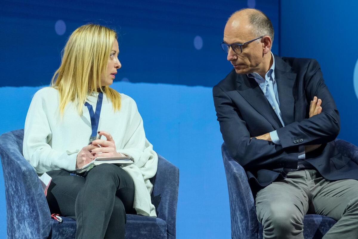 Giorgia Meloni e Enrico Letta