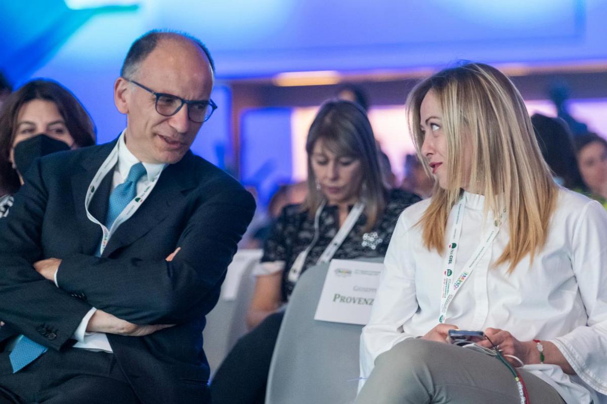 Enrico Letta e Giorgia Meloni (LaPresse) Enrico Letta e Giorgia Meloni (LaPresse)