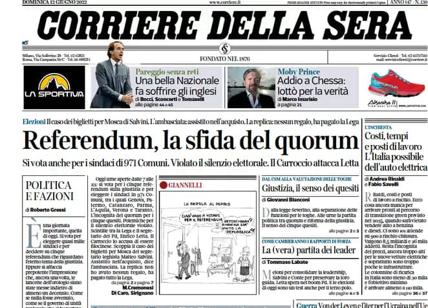 Prime pagine quotidiani 12 giugno 2022: referendum, Salvini, scudo anticrisi