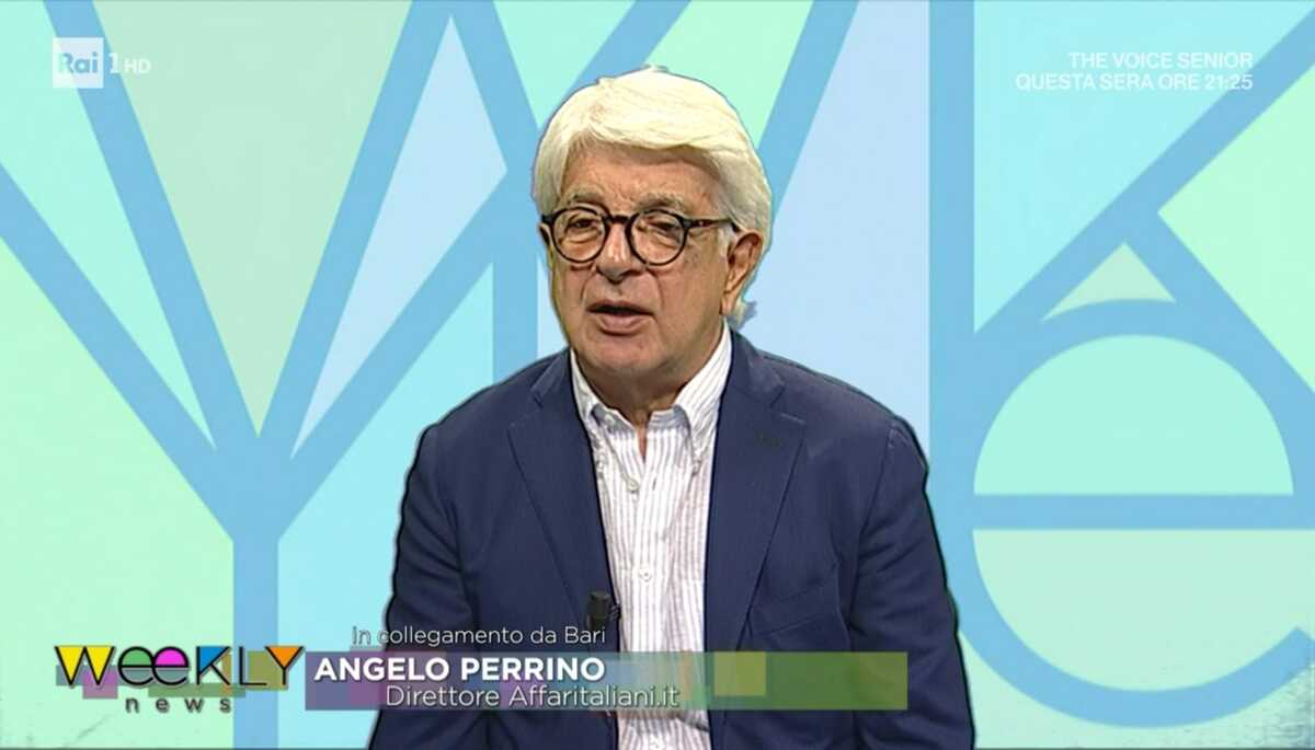 L'intervento del direttore di affaritaliani.it Angelo Maria Perrino a Weekly, il magazine del mattino di Rai 1 L'intervento del direttore di affaritaliani.it Angelo Maria Perrino a Weekly, il magazine del mattino di Rai 1