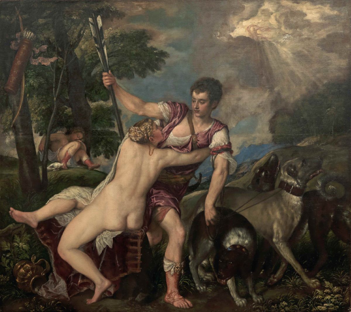 TIZIANO e bottega Venere e Adone (1555 1557 ca) TIZIANO e bottega Venere e Adone (1555 1557 ca)