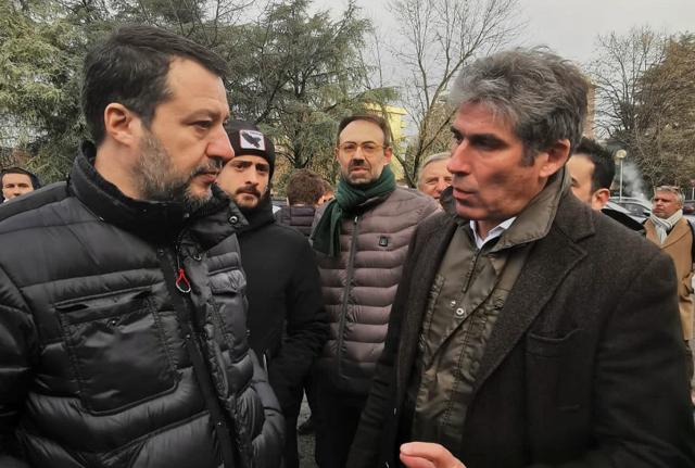 Matteo Salvini e Alan Rizzi Matteo Salvini e Alan Rizzi