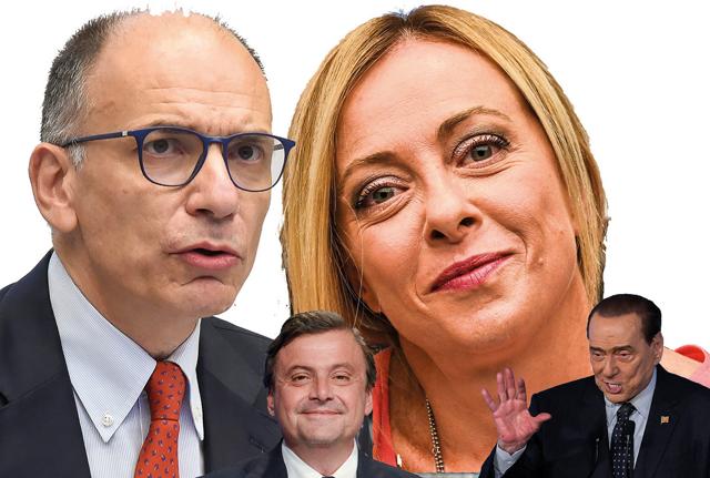 Enrico Letta, Giorgia Meloni, Silvio Berlusconi e Carlo Calenda: ognuno fa campagna elettorale con il proprio stile personale Enrico Letta, Giorgia Meloni, Silvio Berlusconi e Carlo Calenda: ognuno fa campagna elettorale con il proprio stile personale