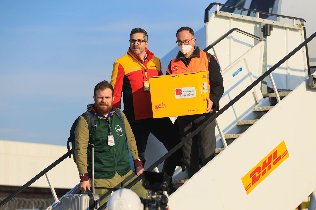 SEA e DHL Express: partito il volo con aiuti alimentari per l’Ucraina