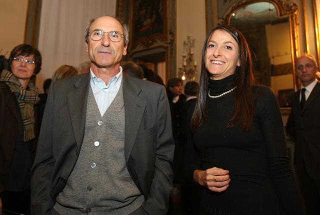 Giuseppe Furino, detto "Beppe", con la figlia Federica, giornalista (LaPresse) Giuseppe Furino, detto "Beppe", con la figlia Federica, giornalista (LaPresse)
