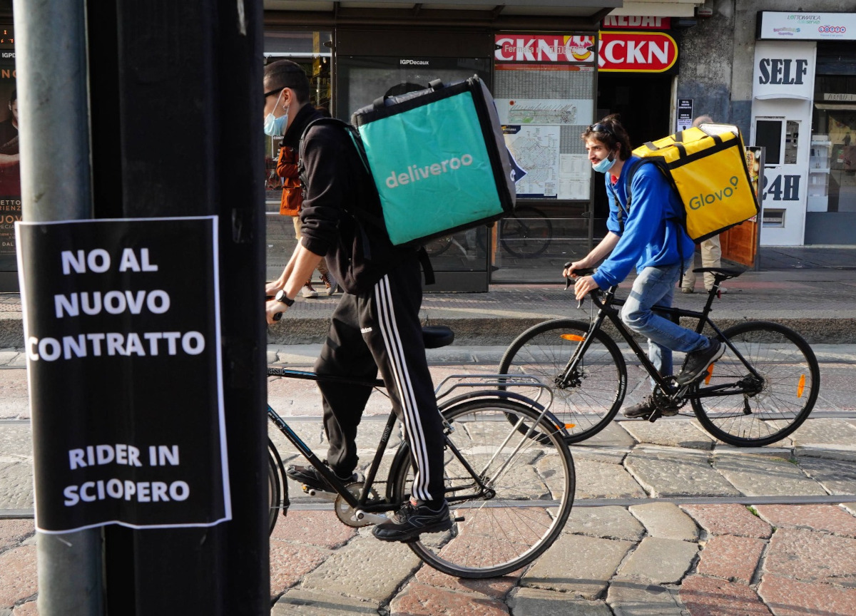 glovo, rider, spagna. Foto imago economica