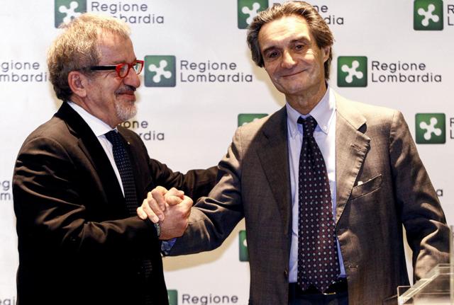 Roberto Maroni e Attilio Fontana Roberto Maroni e Attilio Fontana
