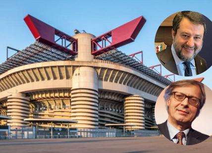 Salvini con Sala: "Sì al nuovo stadio" Ma Sgarbi: "Si occupi dello Stretto..."