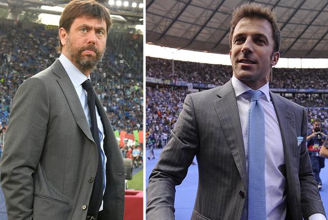 Agnelli - Del Piero (foto Lapresse) Agnelli - Del Piero (foto Lapresse)