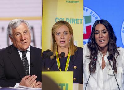 Antonio Tajani, Giorgia Meloni e Licia Ronzulli