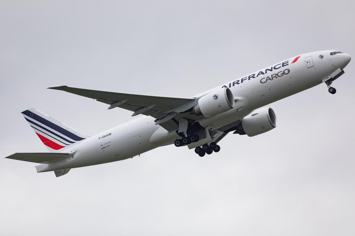 B777 aircraft takeoff   Air France Cargo