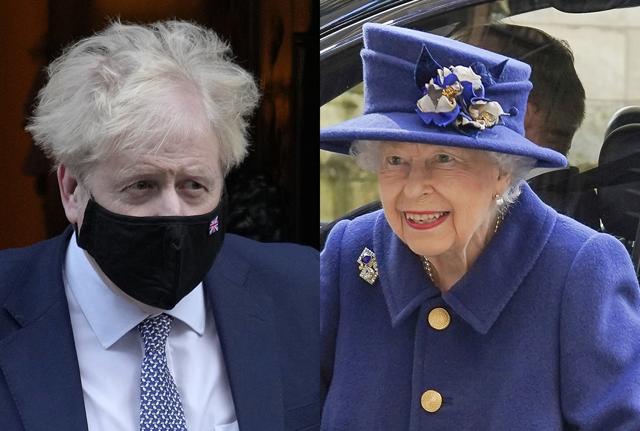 Boris Johnson e Regina Elisabetta Boris Johnson e Regina Elisabetta