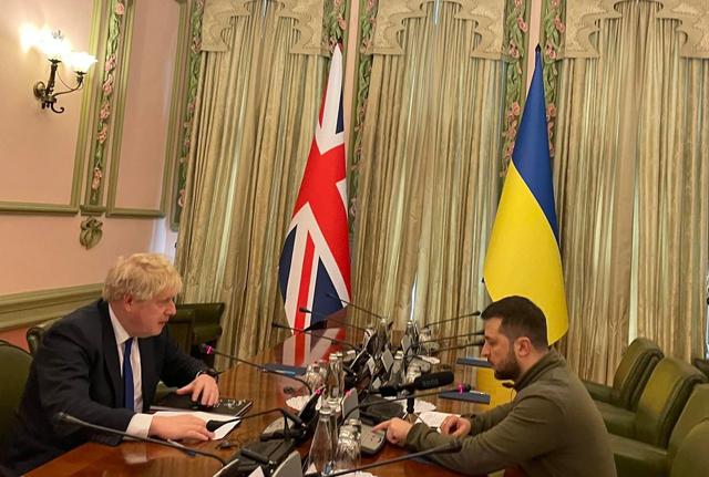 Boris Johnson e Zelensky Boris Johnson e Zelensky