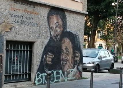 Milano, deturpato lo storico murale di Falcone e Borsellino
