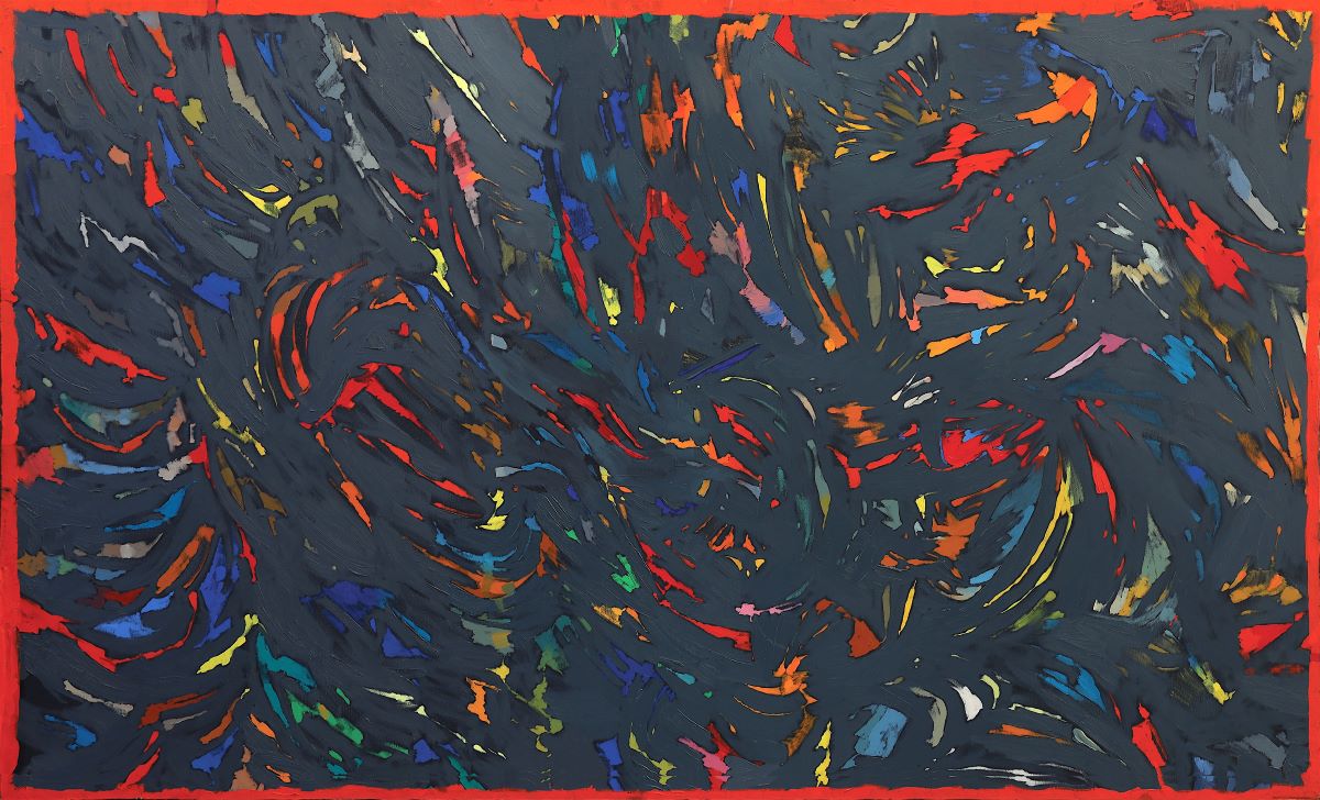 Cosmogonia,1986 olio su tela cm 200x120