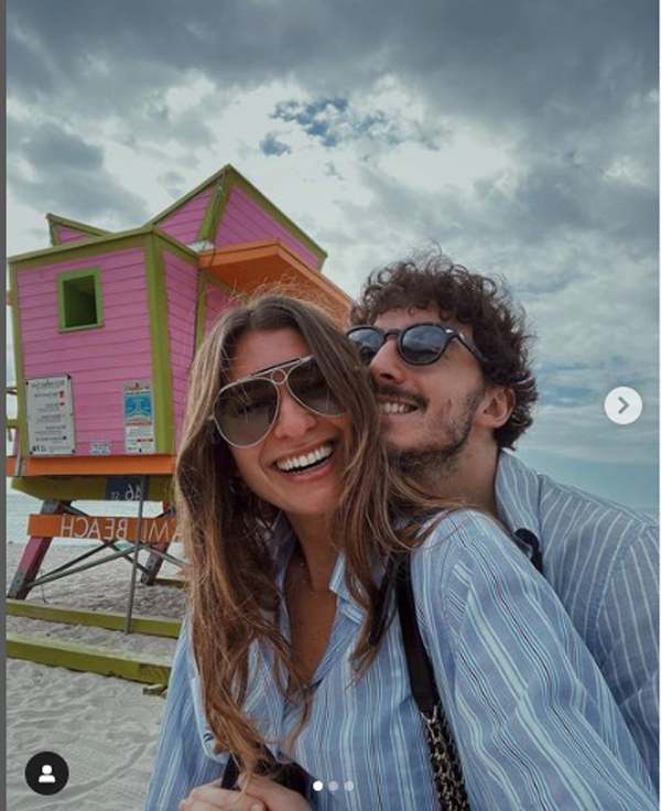 Domizia Castagnini e Pecco Bagnaia (Instagram domiziacastagnini) Domizia Castagnini e Pecco Bagnaia (Instagram domiziacastagnini)