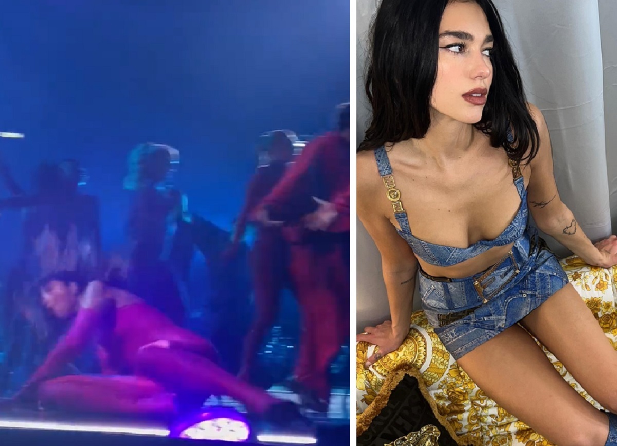 Dua Lipa, caduta durante il concerto a Milano (video: Matteo Zorzoli via Twitter) Dua Lipa, caduta durante il concerto a Milano (video: Matteo Zorzoli via Twitter)