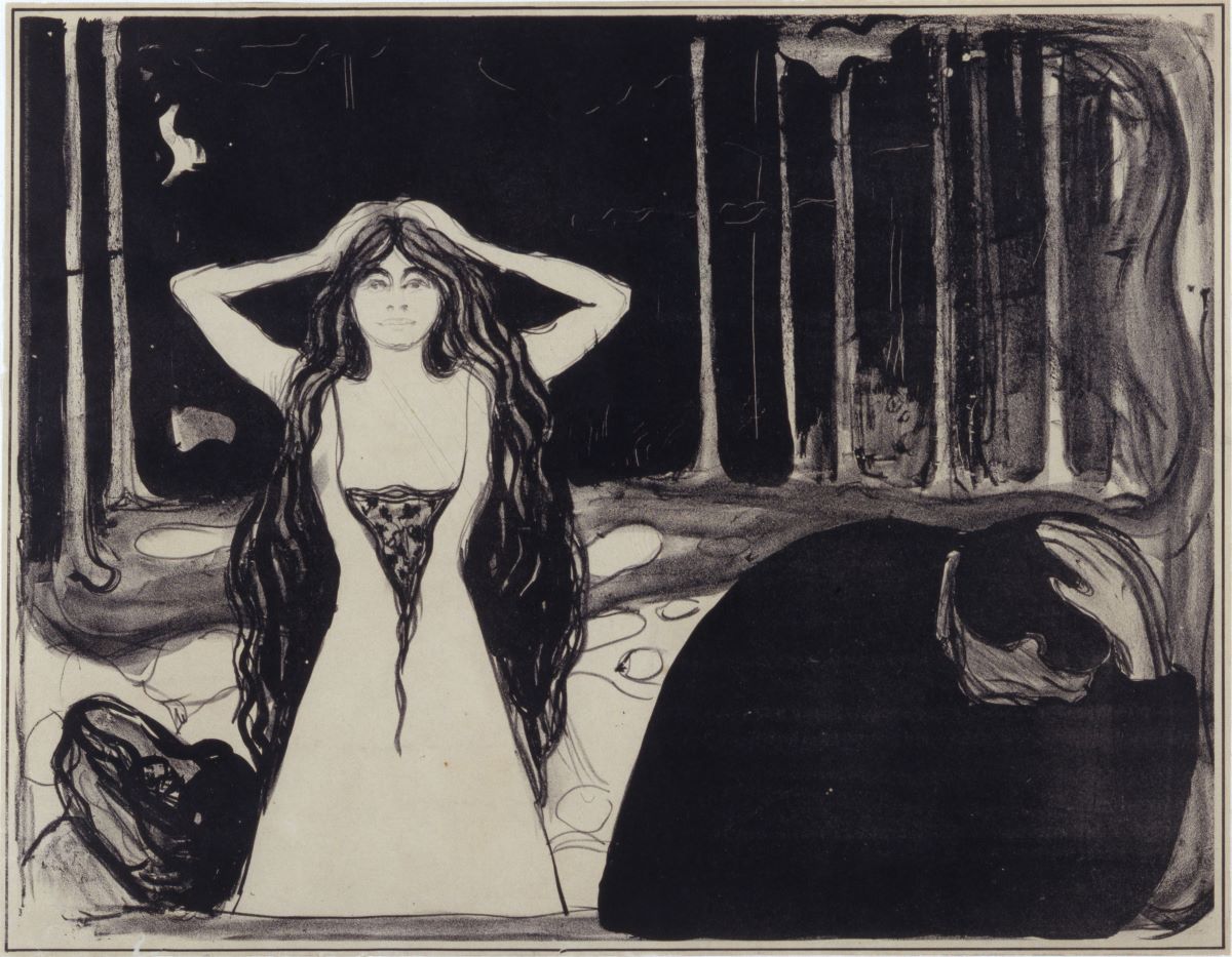 Edvard Munch    La vanità, 1899    Litografia    Venezia, Fondazione Musei Civici di Venezia 