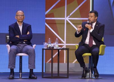 Enrico Letta e Matteo Salvini