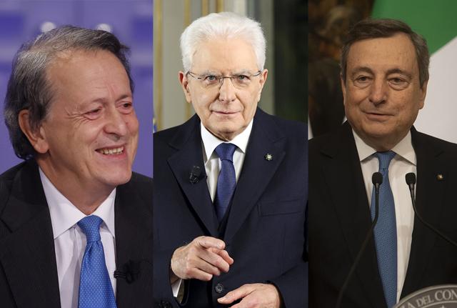 Fabio Tamburini (Direttore Il Sole 24 Ore) Sergio Mattare Presidente della Repubblica Mario Draghi Presidente del Consiglio Fabio Tamburini (Direttore Il Sole 24 Ore) Sergio Mattare Presidente della Repubblica Mario Draghi Presidente del Consiglio