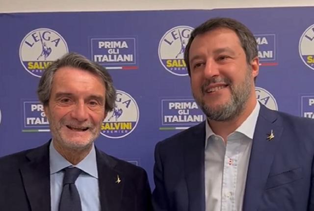 Attilio Fontana e Matteo Salvini Attilio Fontana e Matteo Salvini