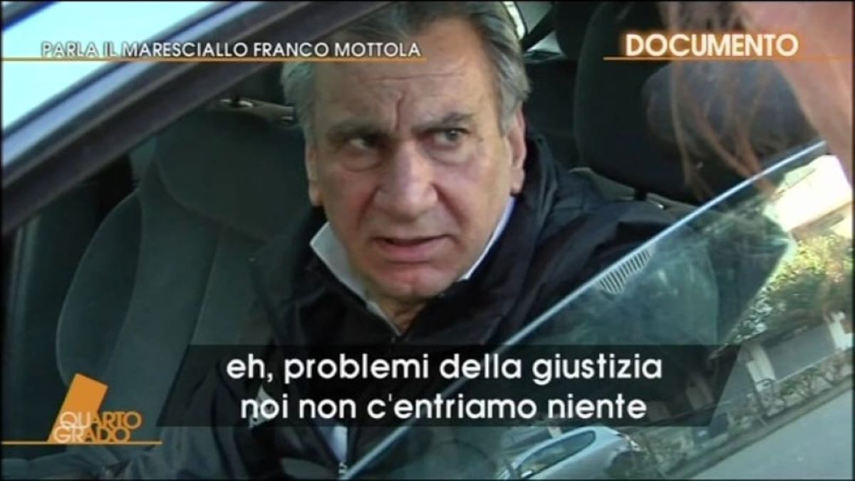 Un fermoimmagine da una puntata di Quarto Grado, Rete 4