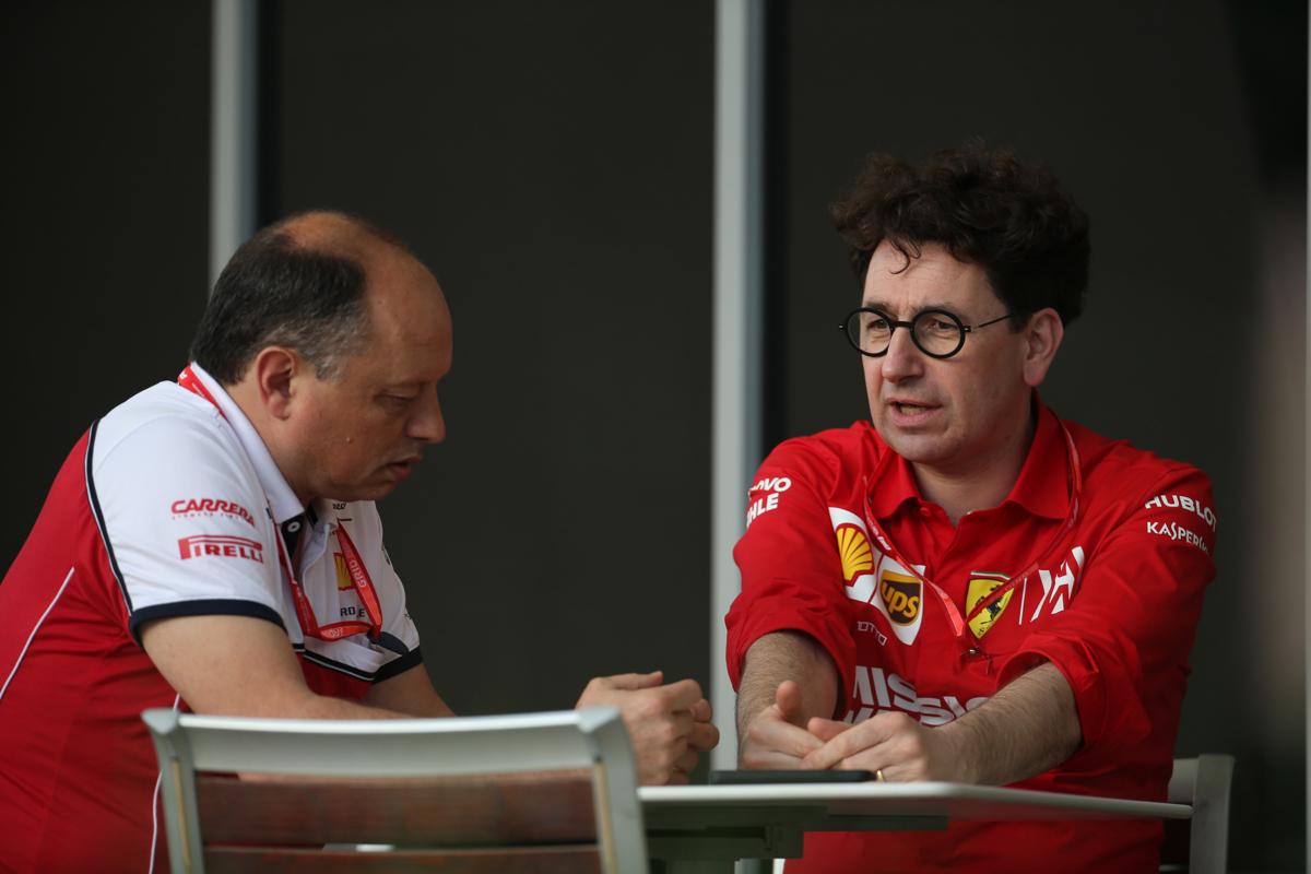 Frederic Vasseur Mattia Binotto Ferrari