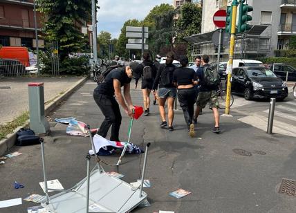 Assalto al gazebo FdI a Milano: perquisiti quattro antagonisti