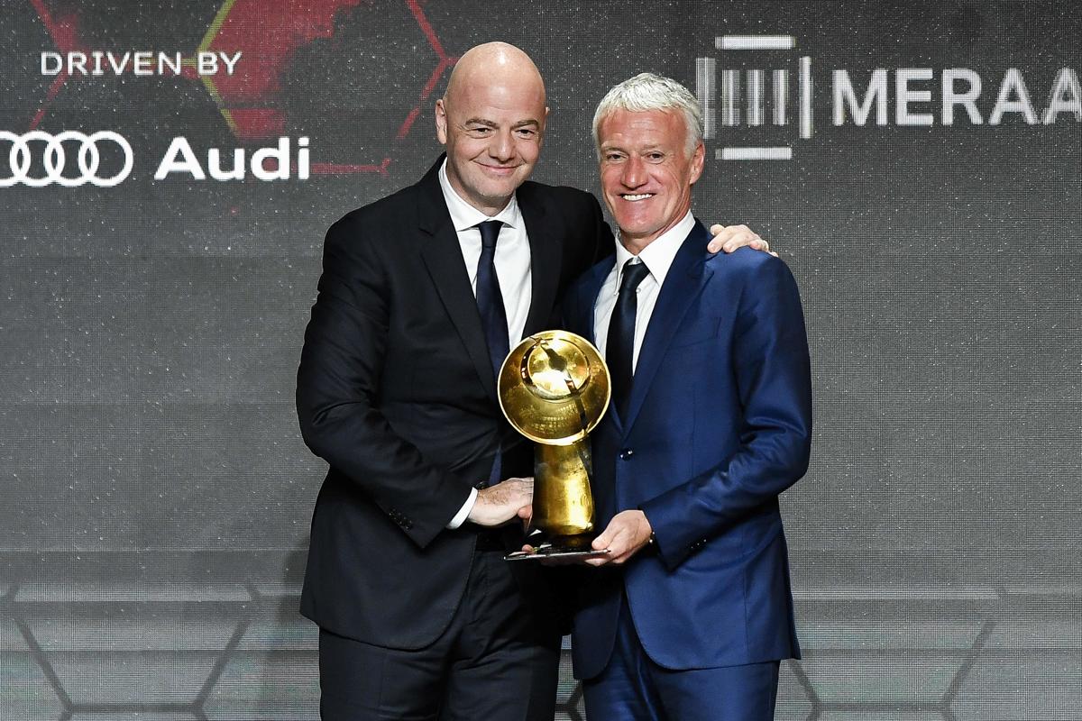 Gianni Infantino e Didier Deschamps (Lapresse) Gianni Infantino e Didier Deschamps (Lapresse)