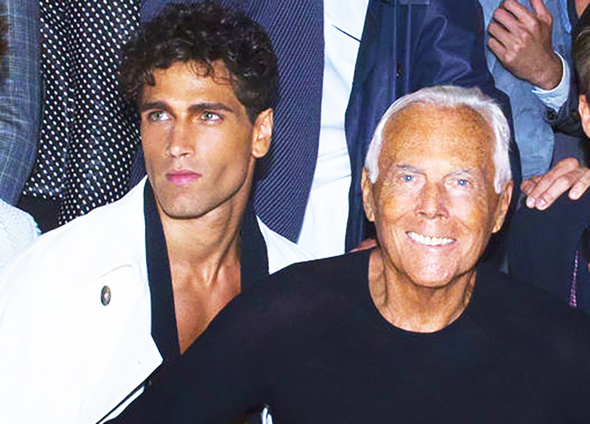 Fabio Mancini e Giorgio Armani 