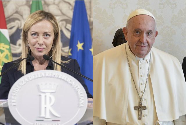 Giorgia Meloni e Papa Francesco Giorgia Meloni e Papa Francesco