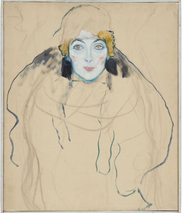 Gustav Klimt    Testa di donna   1917  incompleto    Linz, Lentos Kunstmuseum