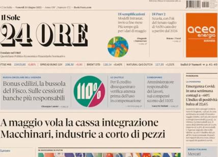 Prime pagine quotidiani economici 24 giugno 2022: vertice per prezzo del gas