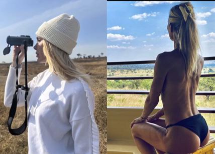 Ilary Blasi scaccia il gossip della separazione con un topless dalla Tanzania