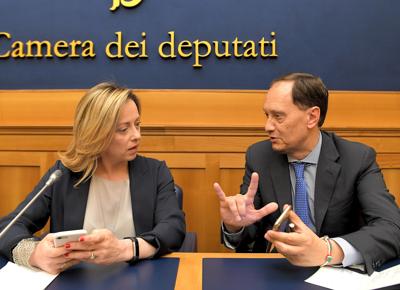 Giorgia Meloni Luca Ciriani