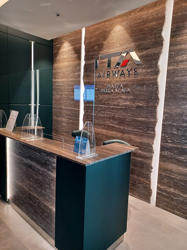 IL LOUNGE DI ITA AIRWAYS PIAZZA DELLA SCALA A MILANO LINATE