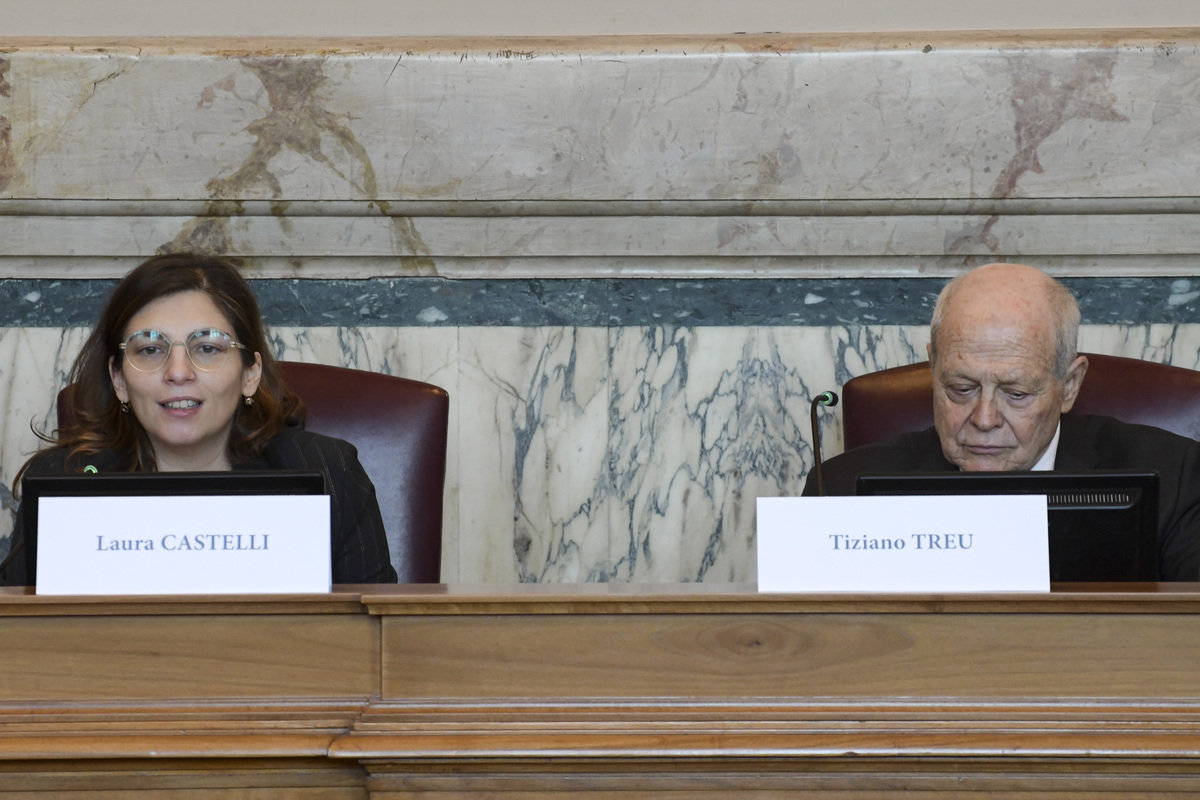 LAURA CASTELLI VICEMINISTRO ECONOMIA E FINANZE TIZIANO TREU PRESIDENTE CNEL LAURA CASTELLI VICEMINISTRO ECONOMIA E FINANZE TIZIANO TREU PRESIDENTE CNEL