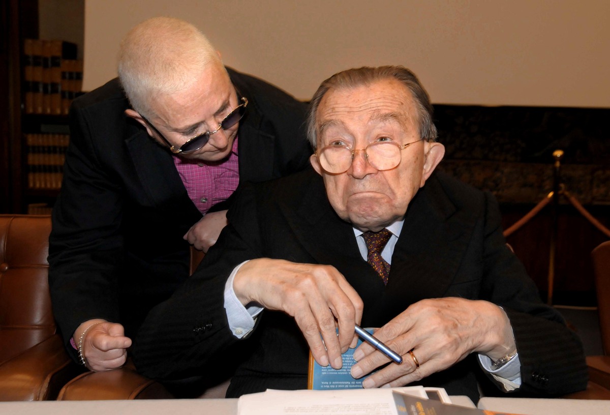 Maria Fida Moro e Giulio Andreotti nel 2008