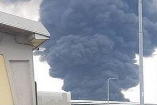 Incendio Azienda Tomolpack San Giuliano