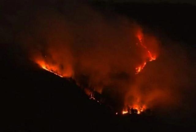 Brescia: incendio sul Monte Maddalena Brescia: incendio sul Monte Maddalena